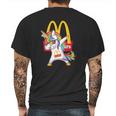 Mcdonalds Unicorn Dabbing Mens Back Print T-shirt