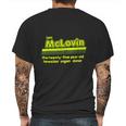 I Am Mclovin Green Mens Back Print T-shirt