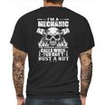 Mechanic The Person Your Girl Calls When You Cant Bust A Nut Mens Back Print T-shirt