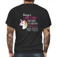 Med Tech Lab Medical Technician Unicorn Lovers Funny Gift Mens Back Print T-shirt