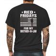 Military Red Fridays For Brother In Law Mens Back Print T-shirt