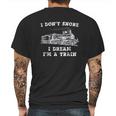 Model Train Engineer Conductor Mens Back Print T-shirt