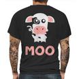 Moo Cow Farm Animals For ToddlersFam Girl Mens Back Print T-shirt