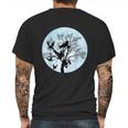 Moonlight Night Black Crow Forest Animal Bird Raven Mens Back Print T-shirt