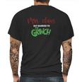 Mrs Claus Married To Grinch Mens Back Print T-shirt