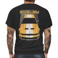 Mustang Shelby Gt500 2007 2009 Yellow Mens Back Print T-shirt