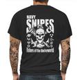 Navy Snipes Mens Back Print T-shirt