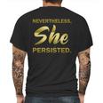 Nevertheless She Persisted Gold Signature Mens Back Print T-shirt