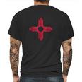 New Mexico Zia New Mexico Flag Art Print Mens Back Print T-shirt