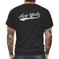 New York City Script Mens Back Print T-shirt