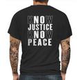 No Justice No Peace Black Lives Matter Mens Back Print T-shirt