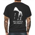 No Justice No Peace Black Lives Matter Mens Back Print T-shirt