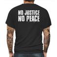 No Justice No Peace Black Lives Matter Mens Back Print T-shirt