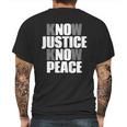 No Justice No Peace T-Shirts Mens Back Print T-shirt