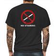 No Stairing Logo Mens Back Print T-shirt