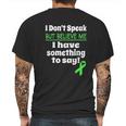 Non Verbal Awareness Cerebral Palsy Brain Damage Awareness Mens Back Print T-shirt