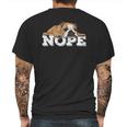 Nope Lazy English Bulldogs Mens Back Print T-shirt