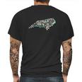 North Carolina Icon Map Mens Back Print T-shirt