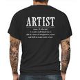 Noun Artist Definition Paintbrush Painter Mens Back Print T-shirt