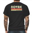 Novak Surname Funny Retro Vintage 80S 90S Reunion Mens Back Print T-shirt