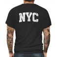 Nyc New York City Usa State Mens Back Print T-shirt