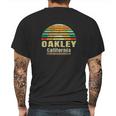 Oakley Ca California Home Vintage Gift Retro Sunset Mens Back Print T-shirt