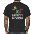 Ohm Volt Amp Electricity Explained Mens Back Print T-shirt