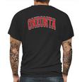 Oneonta Ny New York Varsity Style Red Text Mens Back Print T-shirt