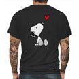 Peanuts Heart Sitting Snoopy Mens Back Print T-shirt