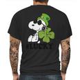 Peanuts St Patricks Snoopy Lucky T-Shirt Mens Back Print T-shirt