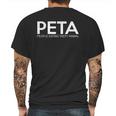 Peta People Eating Tasty Animal Mens Back Print T-shirt