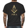 Mens Pha Freemason Prince Hall Mason Masonic Mens Back Print T-shirt