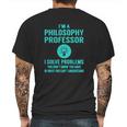 Philosophy Professor Mens Back Print T-shirt