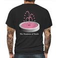 Pickleball Fountain Pink Mens Back Print T-shirt