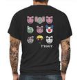 Piggy Faces Kids Mens Back Print T-shirt