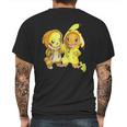 Pikachu And Pikachu Charmander Pokemon Mens Back Print T-shirt