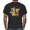 Pikachu And Mickey Mens Back Print T-shirt