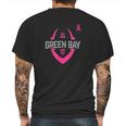 Pink Ribbon Green Bay Mens Back Print T-shirt