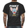 Pinky And The Brain Pinky Text Stack Big Face Mens Back Print T-shirt