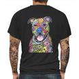 Pitbull Colourful Pit Bulls Dog Lovers Gift Mens Back Print T-shirt