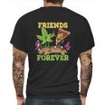 Pizza Weed Friends Forever Mens Back Print T-shirt