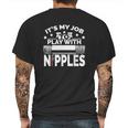 Play With Nipples Mens Back Print T-shirt