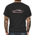 Plymouth Barracuda Classic Outline Design Red Mens Back Print T-shirt