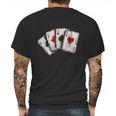 Poker Aces Stud Hands Lucky Souvenir Las Vegas Mens Back Print T-shirt