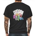 Poker King Queen Card Casino Chip Gambling Mens Back Print T-shirt