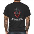 Poker Spades Hearts Diamonds Club Shiny Bling Overlap Mens Back Print T-shirt