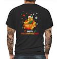 Pooh Bear Happy Hallothanksmas Mens Back Print T-shirt