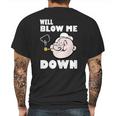 Popeye Blow Me Mens Back Print T-shirt