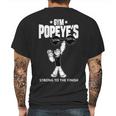 Popeye Gym Funny Mens Back Print T-shirt