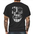 Popfunk Misfits Officially Licensed Gray American Flag Skull Mens Back Print T-shirt